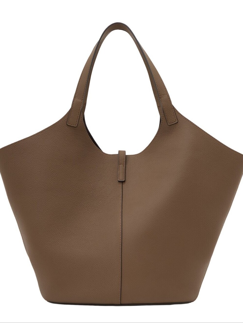 Reiss Lyra Leather Tote Brown Smooth Suede Tote Bag with Gold Hardware NWT - Picture 2 of 4